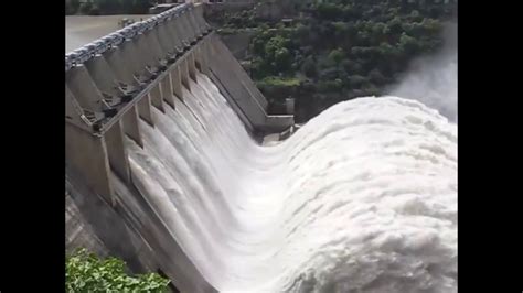 Water Discharge At The Dam Youtube