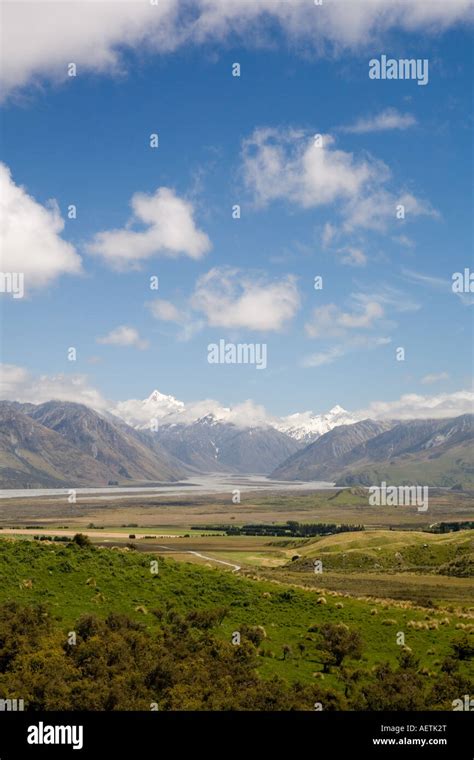 Mount Sunday Southern Alps New Zealand Stock Photo Alamy