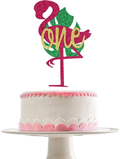 buy flamingo one cake topper glitter flamingo cake topper flamingo 1st birthday decorations