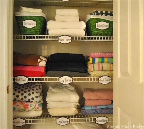In linen closets, we like to use bins to separate everything from cleaning supplies to medicine to linens. How to Simplify and Organize Your Linen Closet - Simple ...