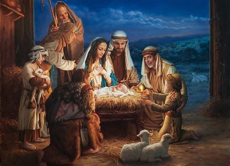 Free Download Nativity Joseph Shepherds Mary Jesus Hd Wallpaper