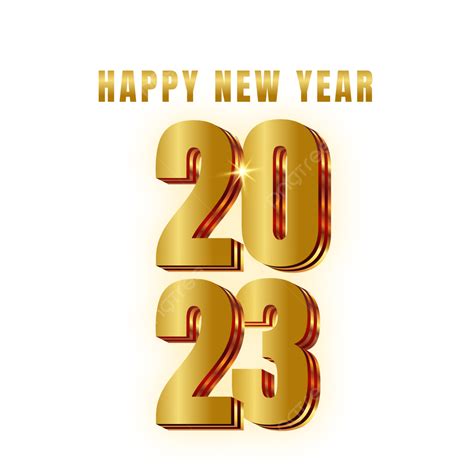 Luxury Gold 2023 New Year Text Happy New Year 2023 Happy New Year