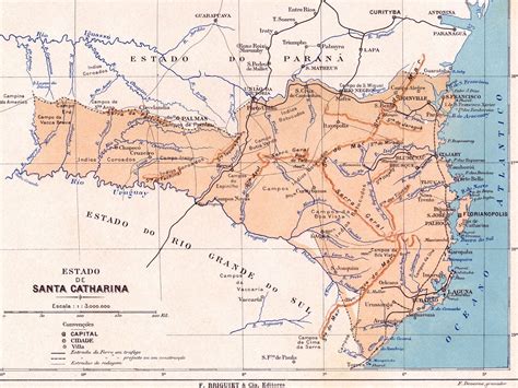 Mapa De Santa Catarina Painel Tv Sala Mapas Antigos Painel Tv Sala