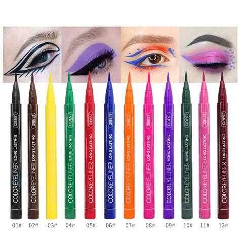 Qibest Colorful Liquid Eyeliner Pen Waterproof Not Blooming Eyeliner
