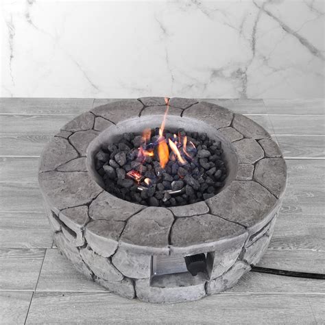You can choose a natural gas fire pit that you can connect to your home's gas line. Propane/Natural Gas Fire Pit Table // 28" Round // Cast ...