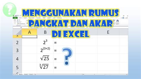 Rumus Akar Di Excel Pangkat 2 3 4 Dan Cara Menggunakannya Riset