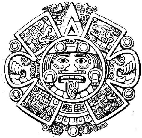 Aztec Calendar Coloring Page At Getcolorings Free Printable