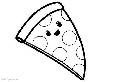 How do you like these free printable coloring pages for adults? Cute Food Coloring Pages Cartoon Pizza - Free Printable ...