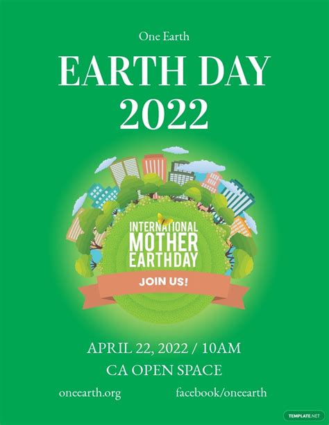 Free International Earth Day Flyer Template Word Doc Psd Apple