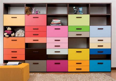 Kids storage & children's bedroom furniture. Bedroom storage with colour by Dear Kids