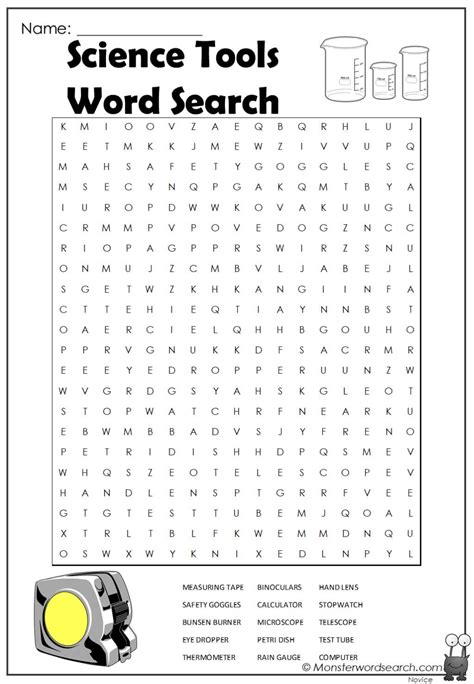 Science Tools Word Search 1