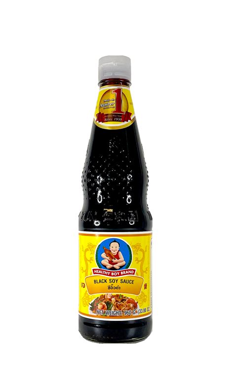 Black Soy Sauce Yellow Bottle 960g Healthy Boy Thailand