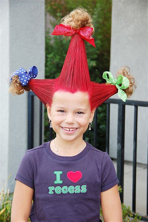 Crazy Hairstyles For Long Hair 64 Of The Best Crazy Hair Day Dos Ever