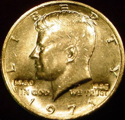 1971 24k Gold Plated Kennedy Half Dollar