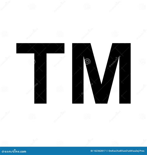 Trade Mark Icon Symbol Tm Sign Trademark Vector Black Law Stock Vector