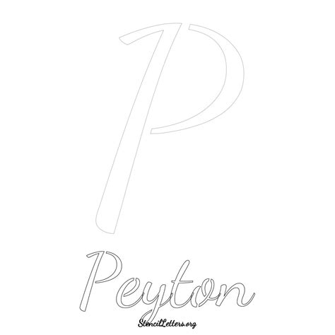 Peyton Free Printable Name Stencils With 6 Unique Typography Styles And