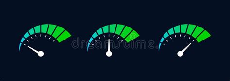 Low Moderate High Rating Meter Stock Vector Illustration Of