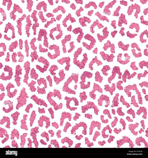 Seamless Pink Leopard Skin Pattern Glamorous Leopard Skin Print Texture Background Stock