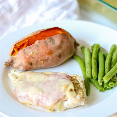 I gave my daughter two choices: Easy Chicken Cordon Bleu {Gluten-Free & Low Carb}