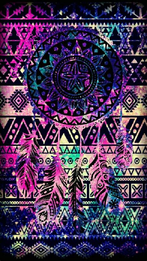 Tribal Dreamcatcher Galaxy Iphoneandroid Wallpaper I Created For The