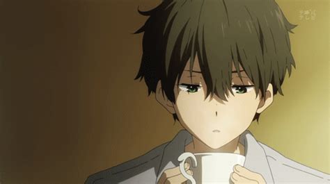 Hotaro Drinking Tea In 2020 Cute Anime Guys Anime Hyouka