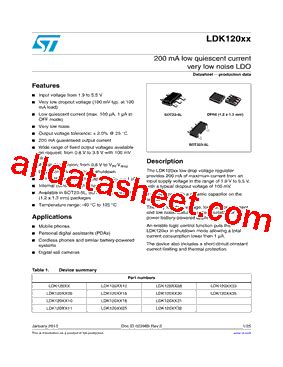 LDK120XX Datasheet PDF STMicroelectronics