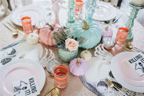 9 chic halloween decorations that are anything but basic. Chic Pastel Halloween Decor Ideas | Halloween decorations, Decor, Halloween