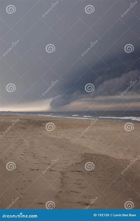 Storm Clouds Over Beach Stock Photo Image Of Shore Coastline 192150