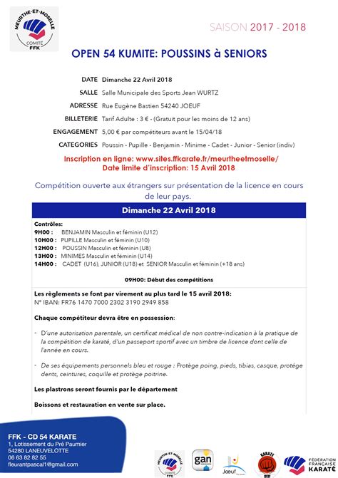 Open 54 Combat à Joeuf Le 22 Avril 2018 Comité Départemental De