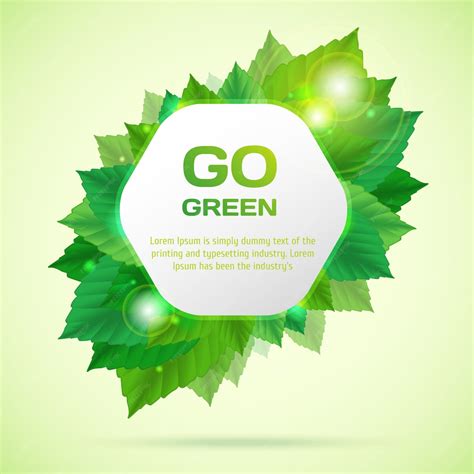 Premium Vector Abstract Go Green Vector Illustration With Leafs