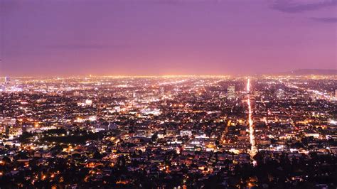 Wallpaper Los Angeles City Night Lights Top View Usa 3840x2160 Uhd