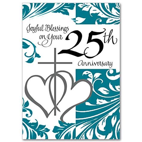 Joyful Blessings On Your 25th Anniversary 25th Wedding Anniversary Card