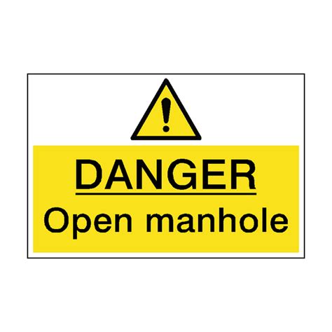 danger open manhole sign pvc safety signs