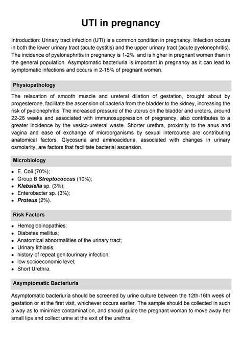 Uti In Pregnancy Uti In Pregnancy Introduction Urinary Tract Infection Uti Is A Common