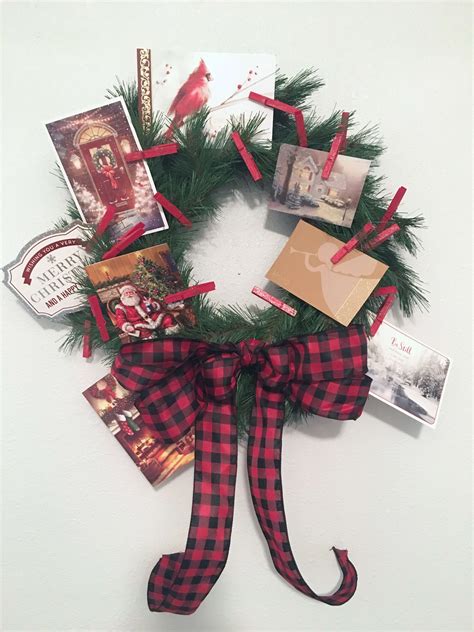 {DIY} Holiday Card Wreath | Diy holiday cards, Holiday, Holiday cards