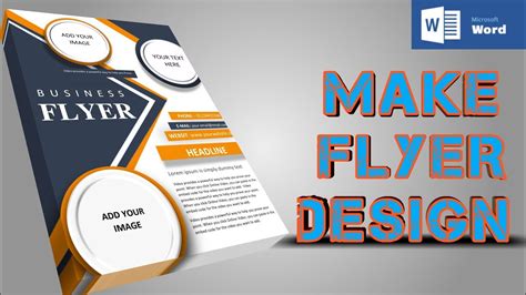 How To Make A Custom Flyer Design In Ms Word Tutorial Outstanding