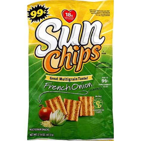 Sun Chips Multigrain Snacks French Onion Flavored Snacks Chips