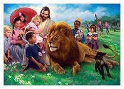 A spectacular scroll saw project in the shape of noah's ark. Lion and the Lamb