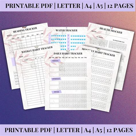 2023 Habit Tracker Printable Bundle Monthlyyearlyweeklydaily Habit