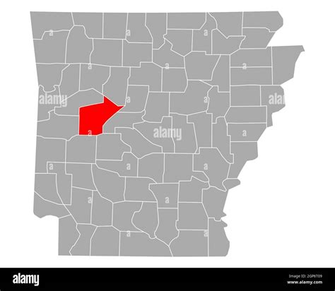 Map Of Yell In Arkansas Stock Photo Alamy