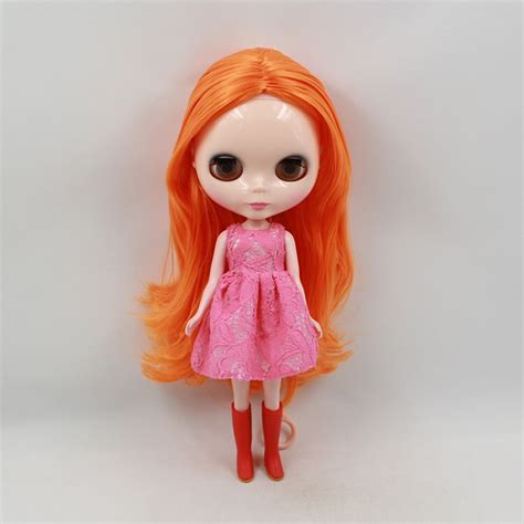 Free Shipping Cost Orange Hair Nude Blyth Doll Factory Doll Suitable