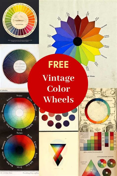 A Stunning Collection Of Vintage Color Wheel Posters And Vintage Color