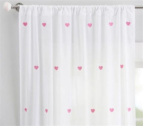 Embroidered Hearts Sheer Curtain Window Panels Curtains New Heart
