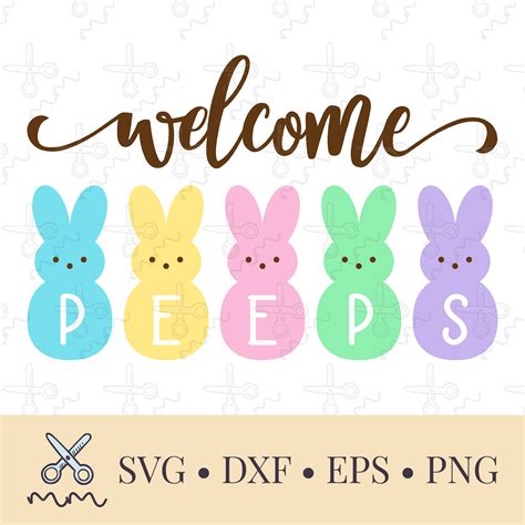 Welcome Peeps Easter SVG – The Modish Maker