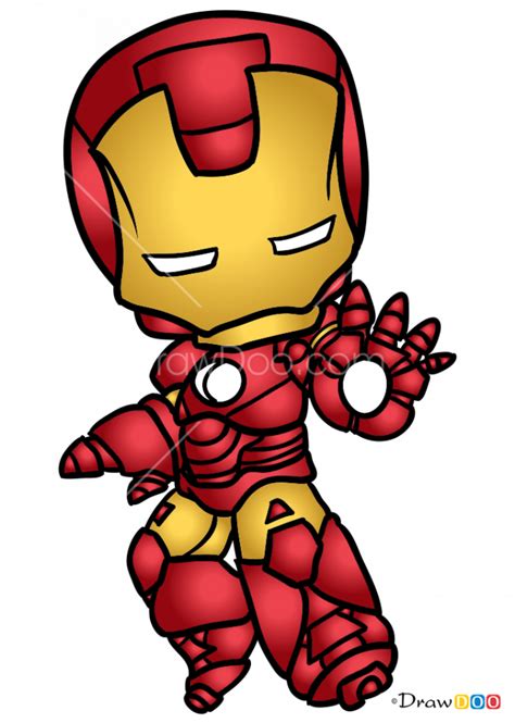 How To Draw Iron Man Chibi Superheroes Iron Man Drawing Iron Man