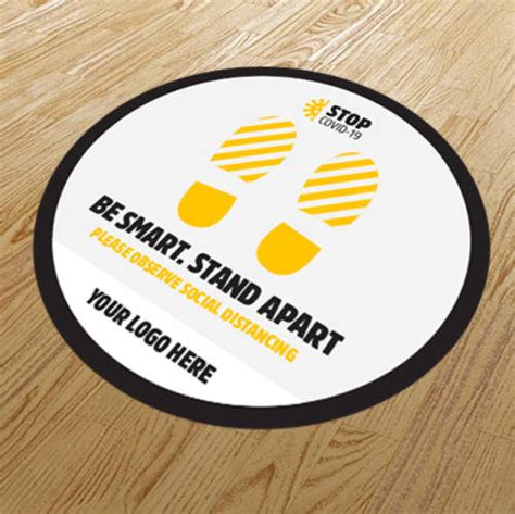 Anti Slip Social Distancing Floor Sticker Total Merchandise