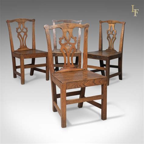 Our retro diner chairs can be ordered in just about any color you can think of including the very popular and retro zodiac and cracked ice vinyls. Set of 4 Antique Dining Chairs, Oak & Elm, English, Country Kitchen c.1800 | Antique dining ...
