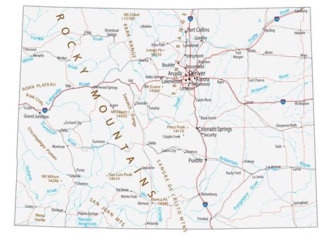 Map Of Colorado Cities And Roads Gis Geography