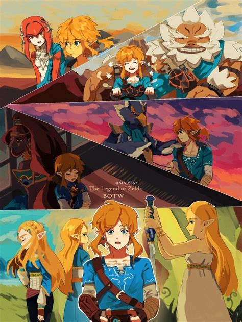 Legend Of Zelda Breath Of The Wild Art Memories Link Princess