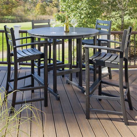 Breakwater Bay Promfret Outdoor 5 Piece Bar Height Dining Set And Reviews
